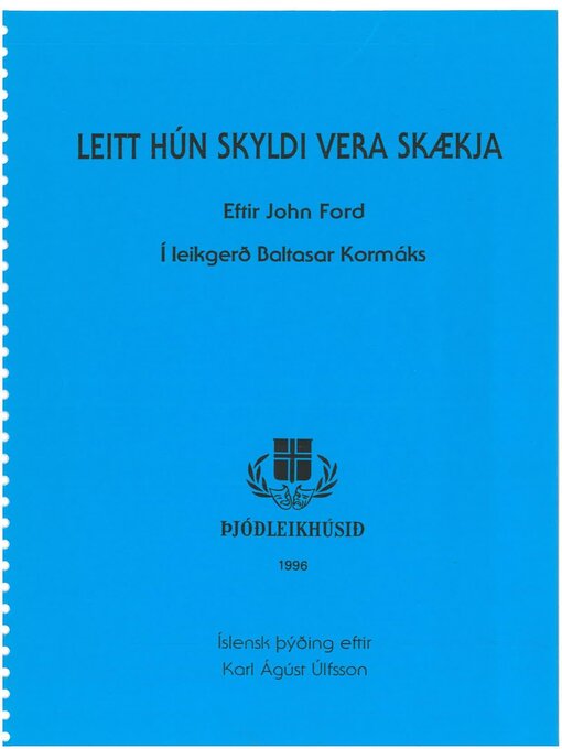 Upplýsingar um Leitt hún skyldi vera skækja eftir John Ford - Til útláns